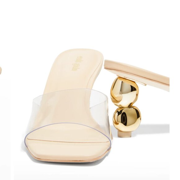 Cult Gaia Gigi Metallic Sphere-Heel Vinyl Sandals Size 41/Fits like a 10 - Picture 4 of 16